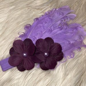 Purple Feather Headband